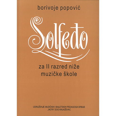 Solfeđo Za II Razred - Borivoje Popović