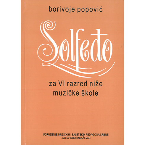 Solfeđo Za VI Razred - Borivoje Popović