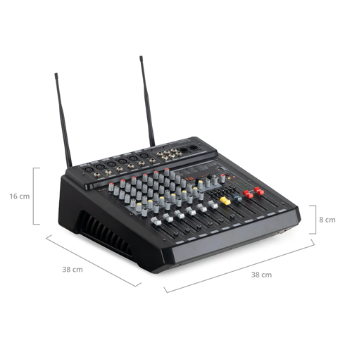 Pronomic Powermake 600 Power Mixer with Wireless Microphones