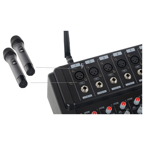 Pronomic Powermake 600 Power Mixer with Wireless Microphones