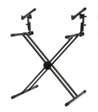 Classic Cantabile 2-Tier Double-X Keyboard Stand